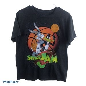 VTG Space Jam T-Shirt M Db Stitch Shirt Bugs Bunny Basketball Daffy Duc…